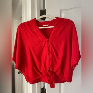 Sim & Sam red tie shirt. Super fun. Only worn once. Size small.